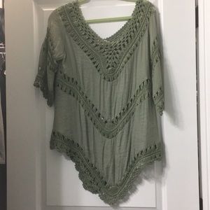 Green blouse